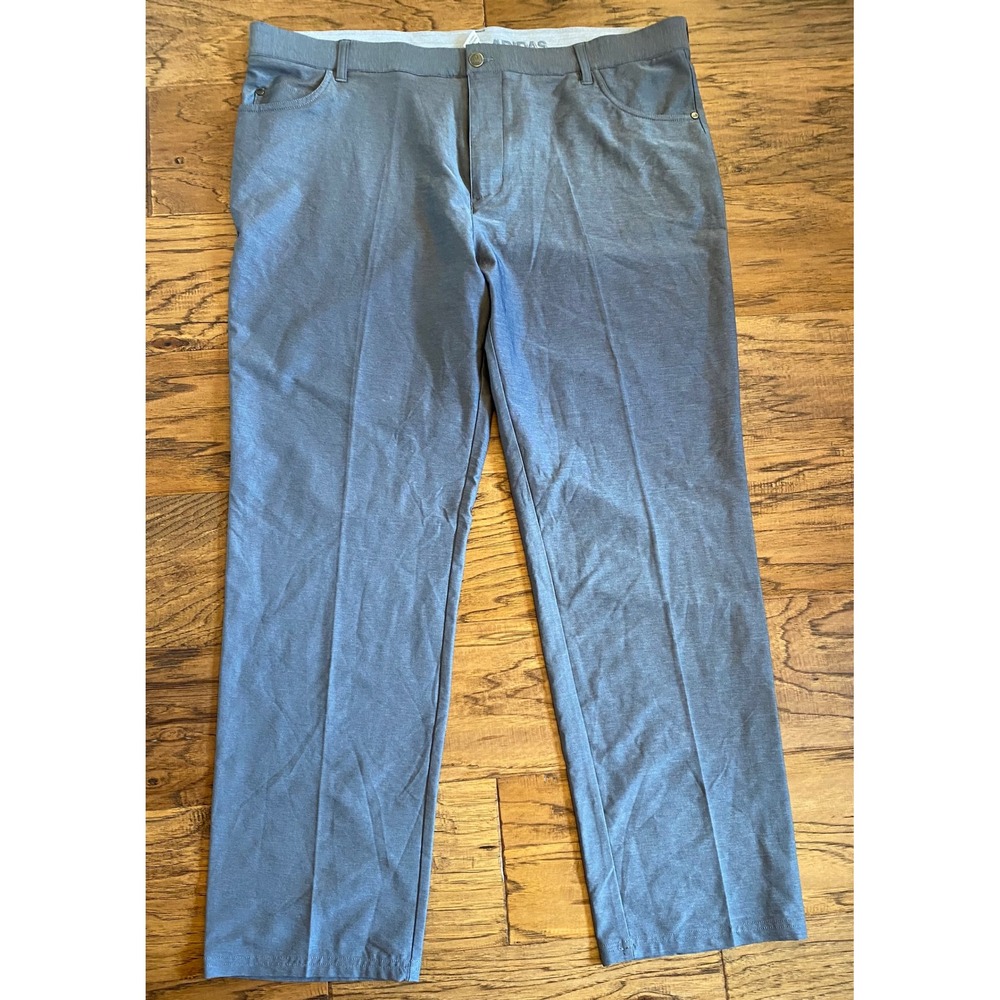 Adidas Ultimate365 Golf Pants Grey Heathered 40x32 Flat Front Stretch Trousers